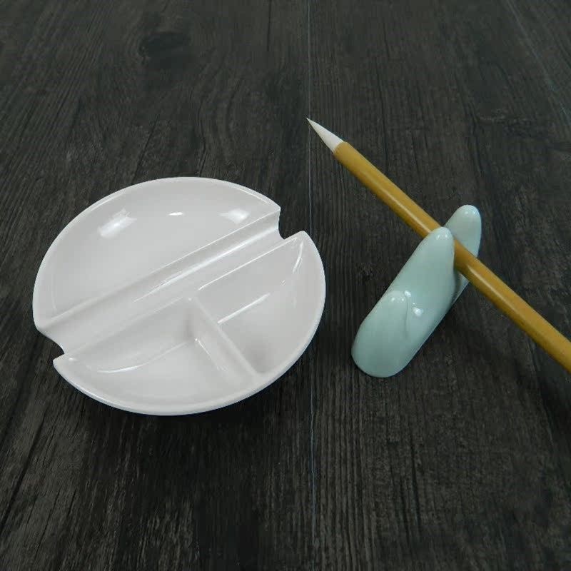 多功能仿陶瓷墨碟调色盘笔搁盛墨汁文房书法绘画工笔专用,文具电教/文化用品/商务用品,宣纸,淘宝优惠券,粉丝福利购,淘宝优惠卷