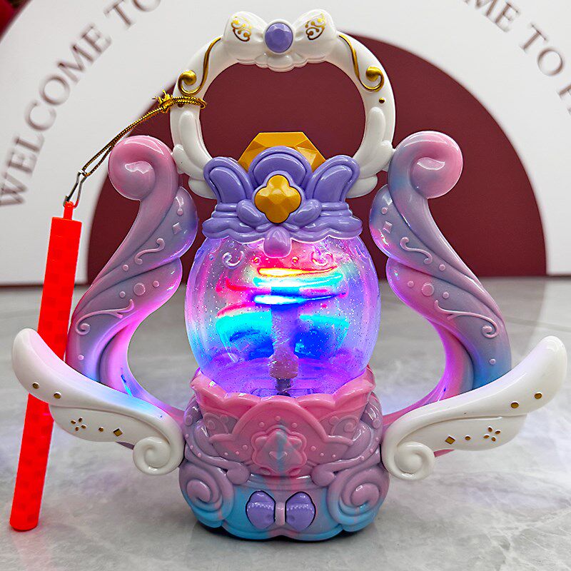 儿童灯笼玩具中秋节手提花灯电动音乐旋转魔法棒仙女棒公主礼物