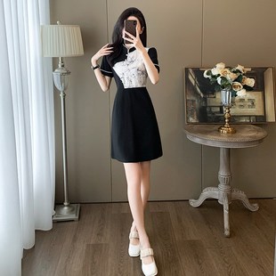 新中式改良旗袍连衣裙女夏季新款轻国风小个子气质高腰显瘦A字裙