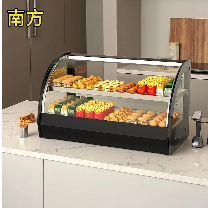 南方商用保温展示架炸鸡汉堡蛋挞板栗保温台加热台熟食展示柜