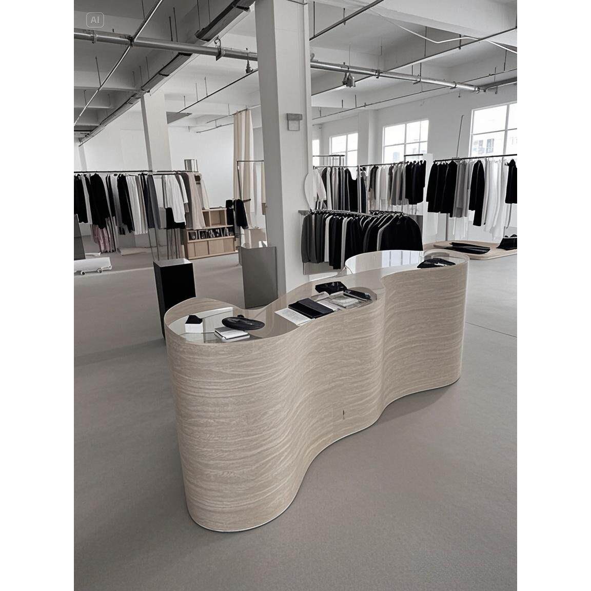 服装店中岛桌简约现代展示桌收银台女装店铺摆放陈列柜流水台鞋包