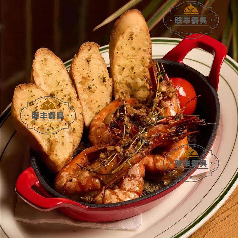 铸铁珐瑯锅意式咖哩芝士焗烤饭锅椭圆形外贸珐瑯锅位上小吃法式餐