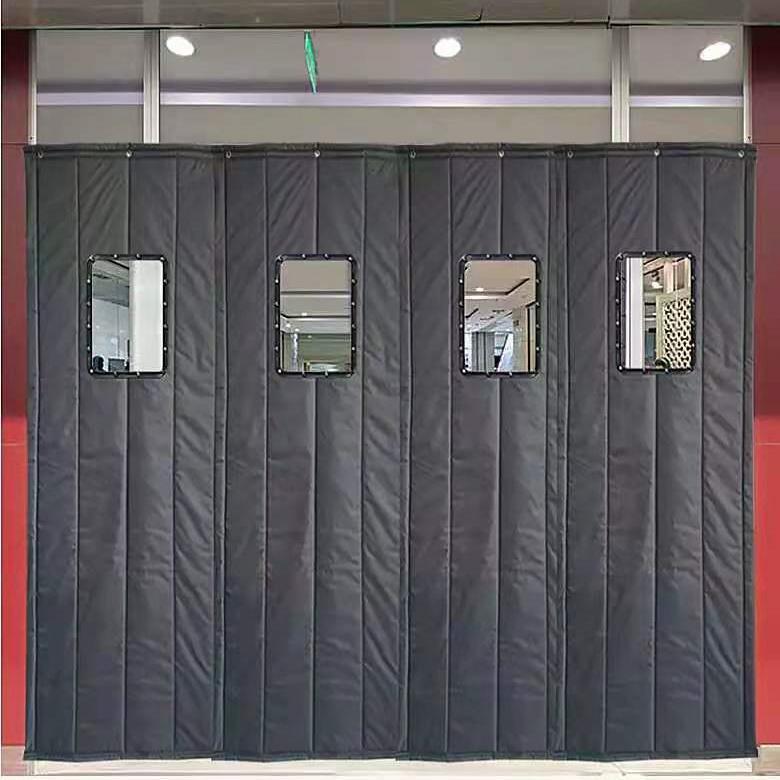 定做冬季磁性加厚挡风隔音自吸棉门帘防寒商场超市磁铁棉门帘