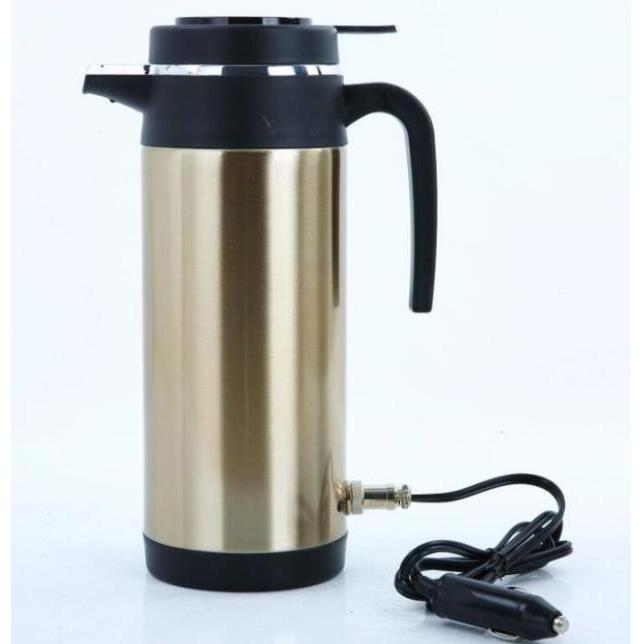 车载不锈钢烧水壶大容量轿货车保温壶12V24V汽车电水壶加热水杯