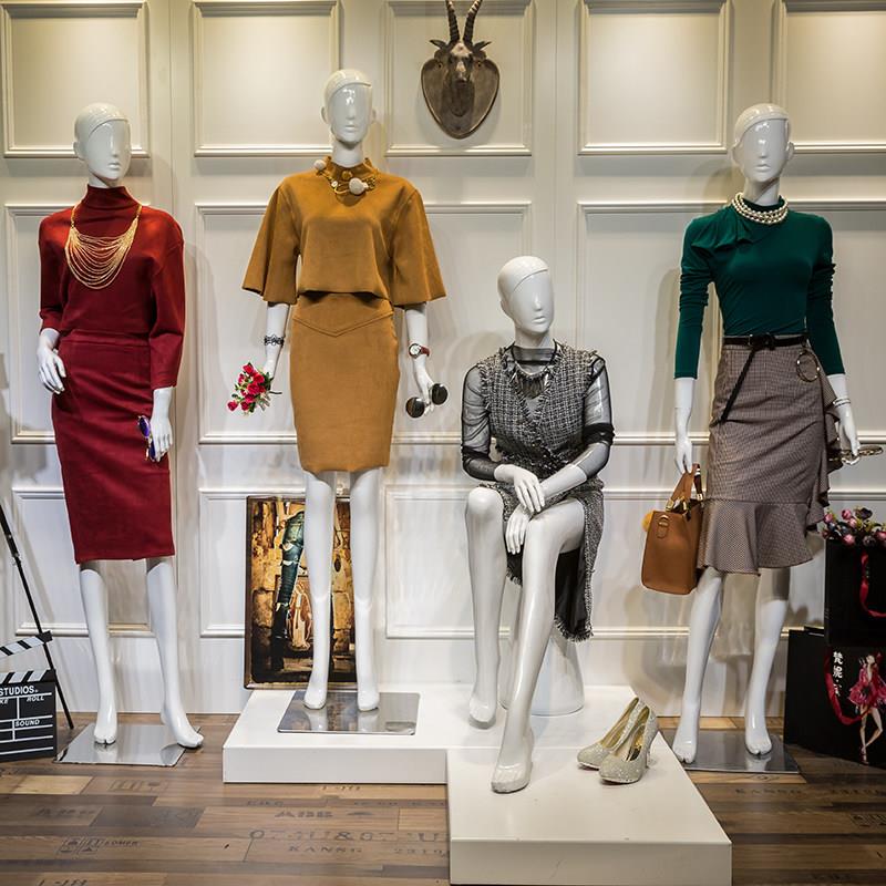 服装店女装橱窗模型内衣模特 人体假人婚纱模特架模特道具女全身