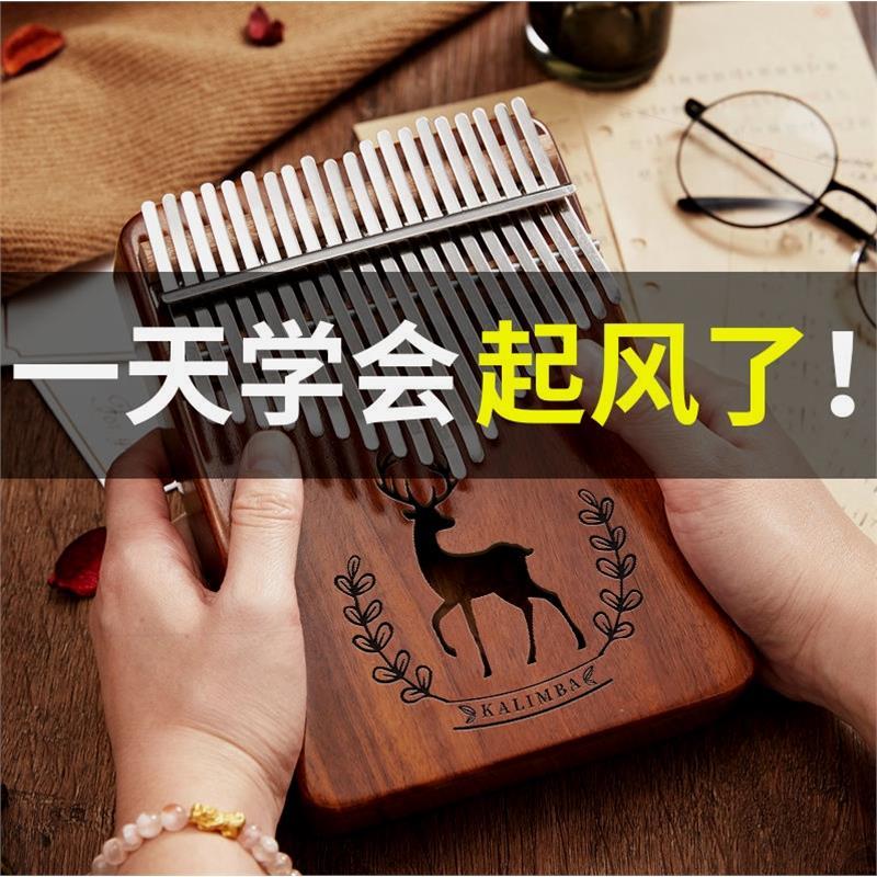 2025新款高级黑科技乐器指母琴拇指琴女生高颜值古风21音手指琴学