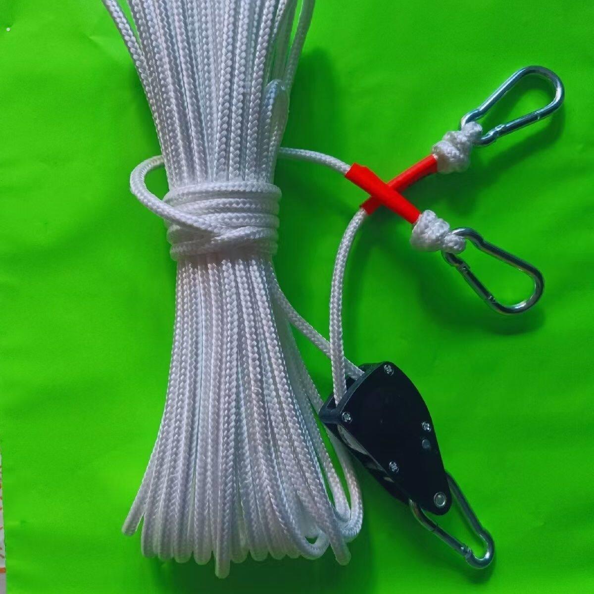 户外加粗钢丝芯晾衣绳室外晒被绳防风防滑秒拉紧凉晒衣服神器绳子