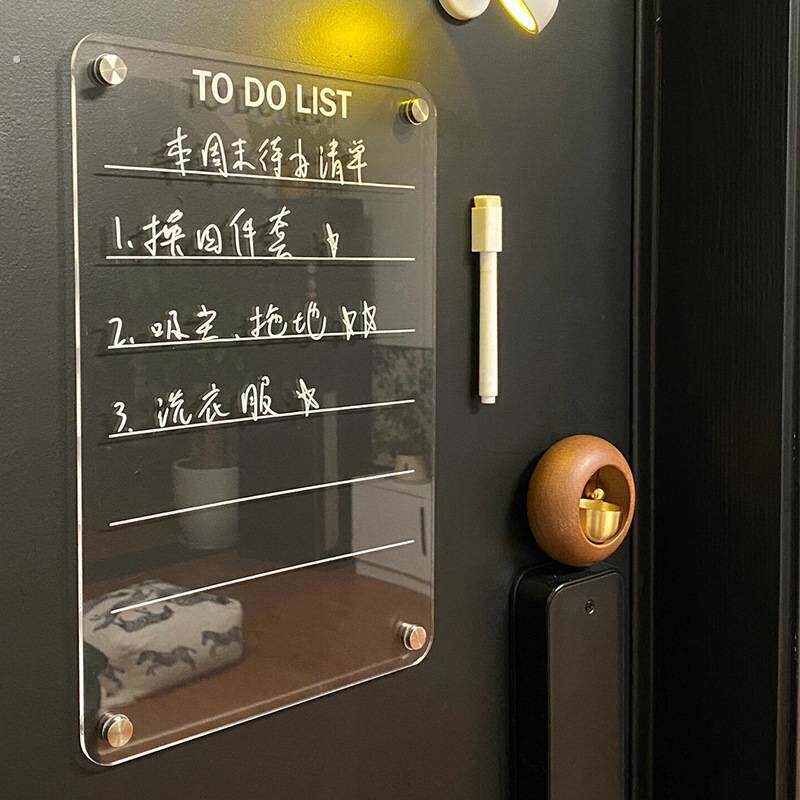 冰箱贴展示板磁铁留言板透明压克力入户铁门磁吸周计画 划表备忘