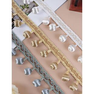 窗帘花边吊坠吊穗帘头窗幔吊球现代包丝加密串珠短吊珠木珠M-588