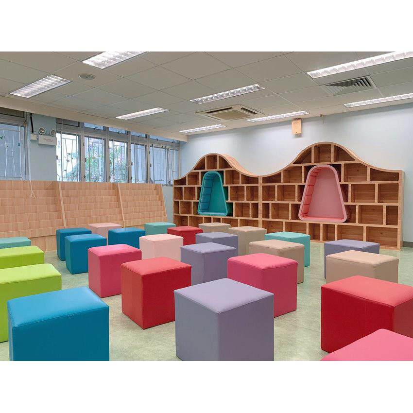 培训机构凳子墩软包方凳幼儿园坐凳家用矮凳彩色早教中心正方形凳