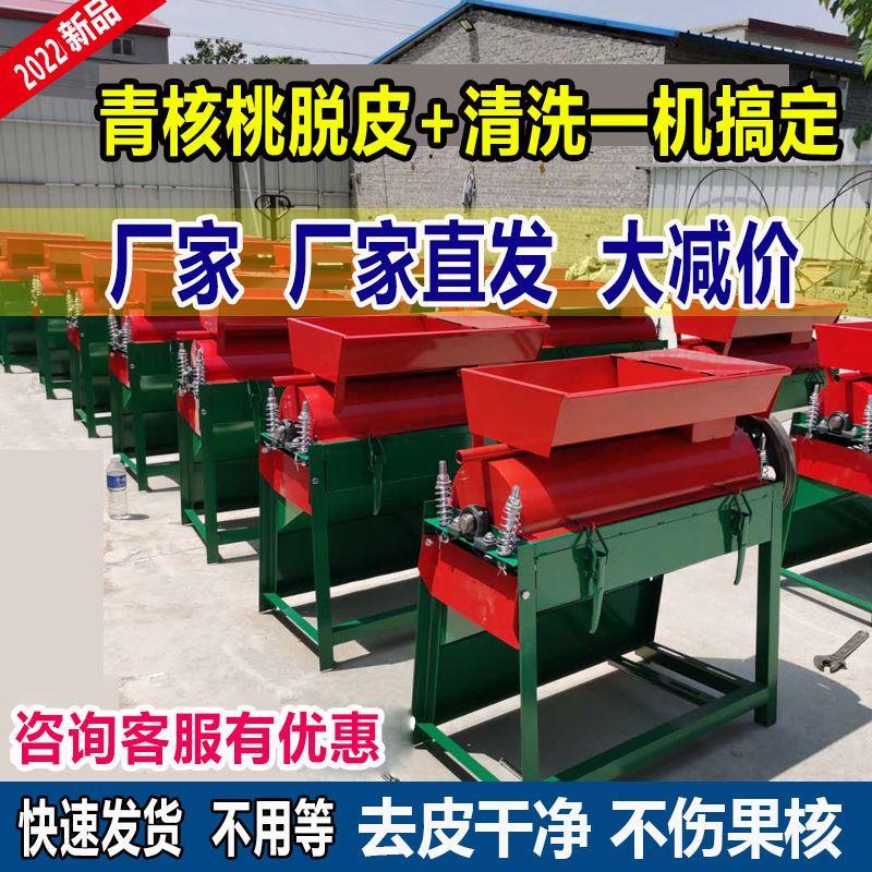 小型青核桃剥皮机全自动核桃脱皮清洗一体机家用青皮核桃去皮机器
