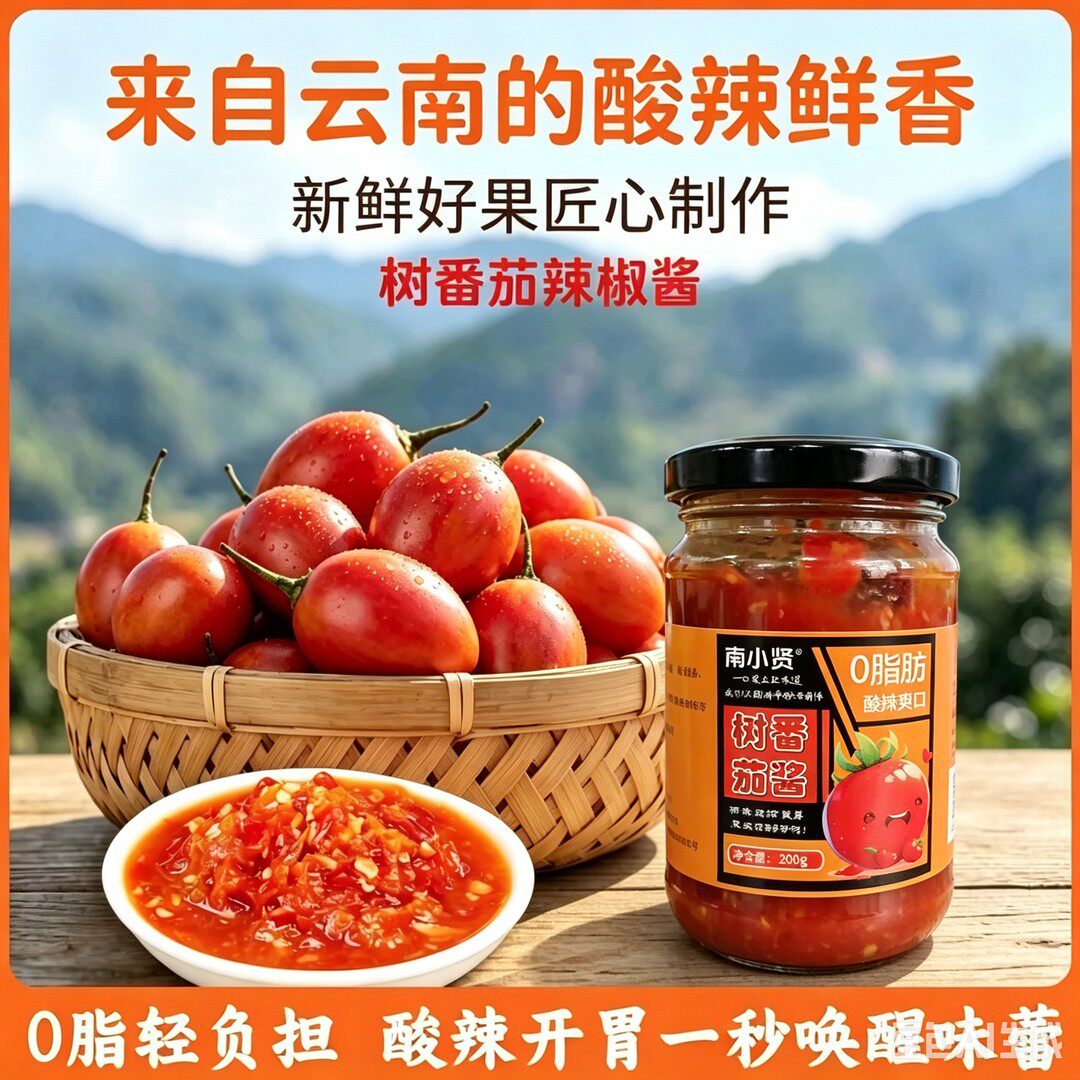 树番茄辣椒酱云南特产火烧蘸水酸辣烧烤料蘸料拌饭拌面X
