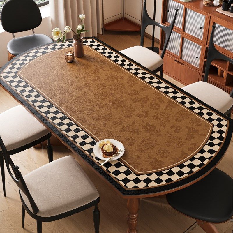餐桌隔热耐高温垫子椭圆形防水防油免洗桌布中古风茶几台面保护垫,居家布艺,桌布,淘宝优惠券,粉丝福利购,淘宝优惠卷