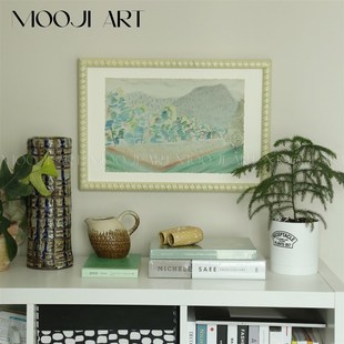 木吉艺术首创【清景】艺术装饰画客厅沙发背景墙高级感风景画实木