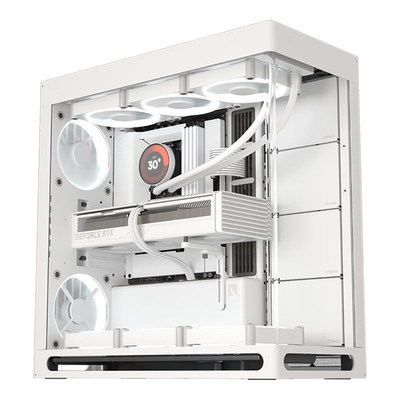 HAVN HS420曲面玻璃磁吸面板420水冷E-ATX现代美学设计海景房机箱