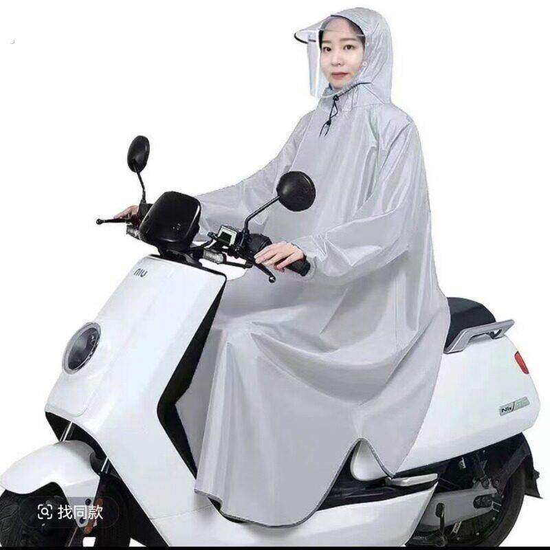 有袖雨衣电动车机车自行车通用雨披单人加大加厚骑行男女雨具