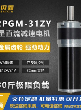 32GP-31ZY微型直流减速电机24V12V电动机行星齿轮大扭力小型马达