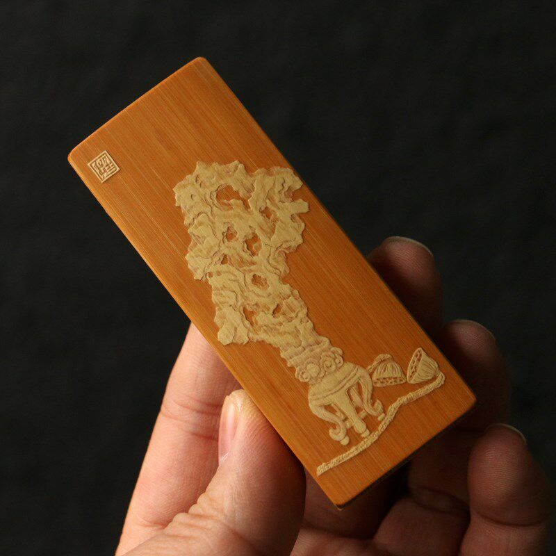 精品名家戚挺飞纯手工留青雕刻滑盖老玉竹牙签盒竹雕竹制手把玩件,特色手工艺,竹编/竹雕,淘宝优惠券,粉丝福利购,淘宝优惠卷