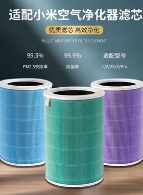 适配米家小米空气净化器复合滤芯2s/12/3代/4pro/4lite除甲醛滤网