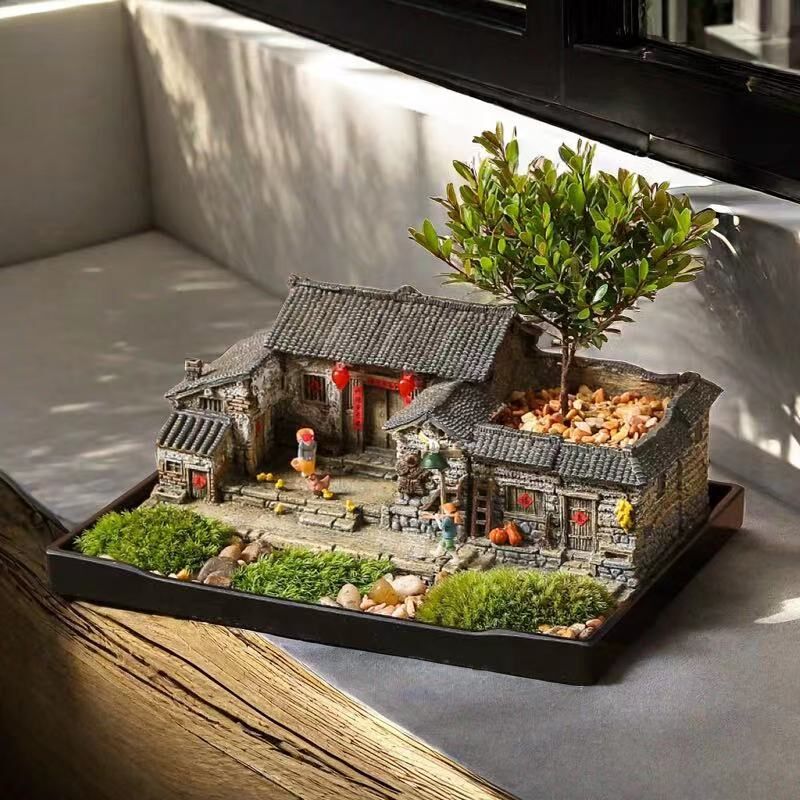 乡村田野,美如画,醉了念乡人!怀旧老房子阳台装饰摆件灯笼可亮,家居饰品,桌面摆件,淘宝优惠券,粉丝福利购,淘宝优惠卷