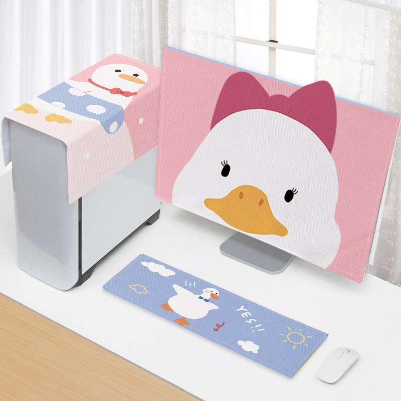 显示器防尘盖巾电脑罩防尘盖布键盘套主机盖巾防尘三件套卡通百搭,居家布艺,电脑罩,淘宝优惠券,粉丝福利购,淘宝优惠卷