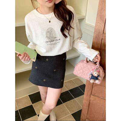 3thMorning早春韩系字母T恤