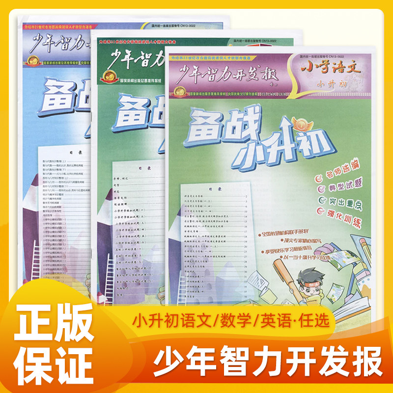 少年智力开发报备战小升初小学语文数学英语备考总复习六6年级升初一7升学模拟典型试题重点入学检测名校真卷名师选编强化训练