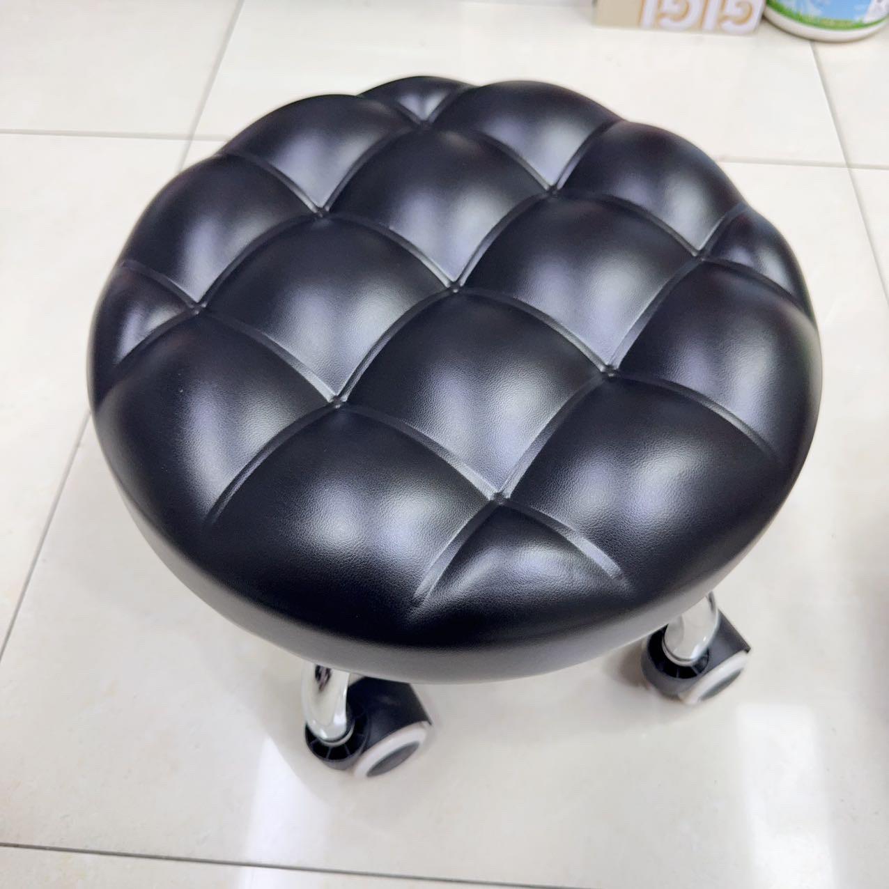 加大加厚家用办公滑轮万向轮小凳子，直径33cm高度23cm
