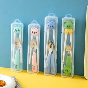 便携餐具收纳盒空盒子透明学生儿童外带筷子勺子叉子盒单人装防尘