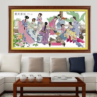 自己绣古代美女十字绣兰闺雅叙2米古风古典仕女图小格2025新款绣