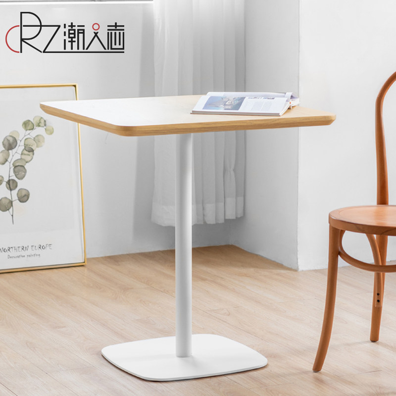 北欧实木餐桌家用简约休闲小方桌奶茶店咖啡桌椅组合洽谈正方形桌,住宅家具,板木餐桌,淘宝优惠券,粉丝福利购,淘宝优惠卷