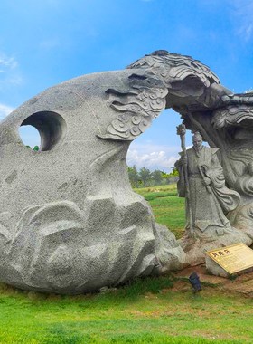 园林景观大型石雕定制户外广场月老石雕塑城市大型艺术品落地摆件