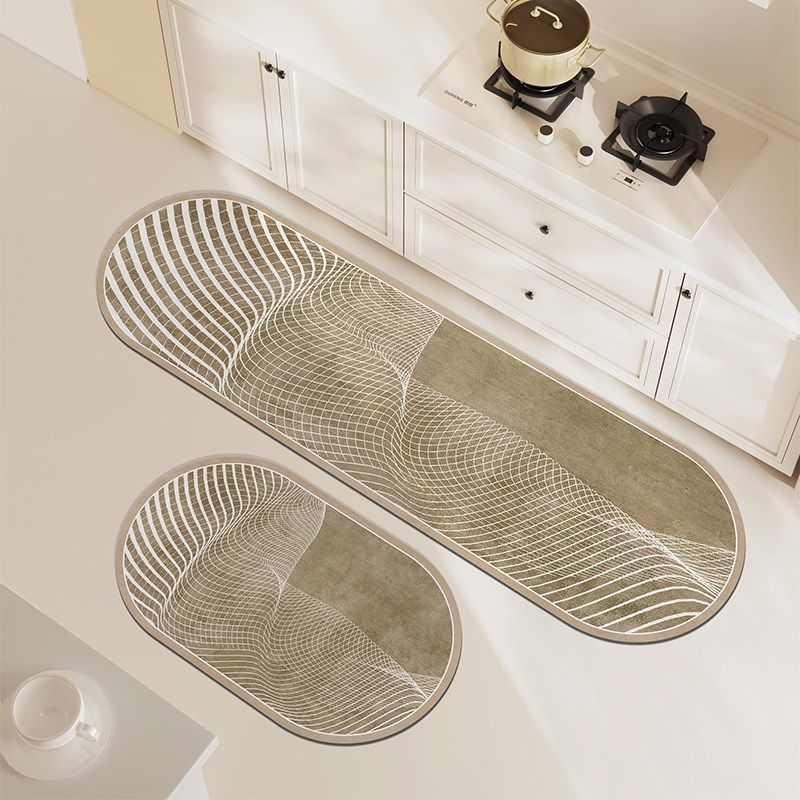 侘寂风厨房地垫防滑防油可擦免洗pvc皮革门口地毯脚垫长条可定制,居家布艺,家用脚垫,淘宝优惠券,粉丝福利购,淘宝优惠卷