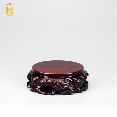 实木根雕圆形底座奇石摆件花瓶花盆木质托架茶壶文玩工艺品木托垫