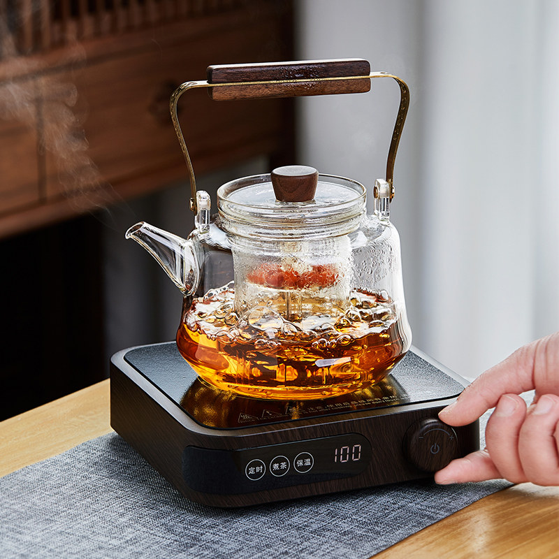 玻璃煮茶壶耐高温专用智能小型电陶炉煮茶炉家用烧水功夫茶具套装,餐饮具,煮茶炉,淘宝优惠券,粉丝福利购,淘宝优惠卷