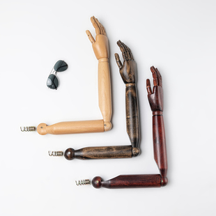 模特手臂配件实木道具活动塑料手臂关节男女人台模特电镀假手