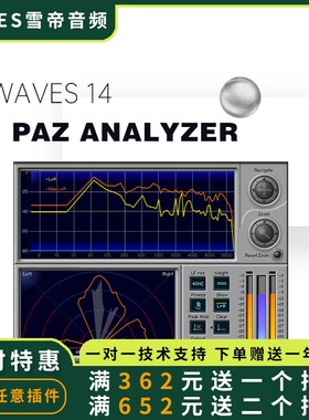 WAVES14 PAZ Analyzer频谱分析仪音轨处理处理插件