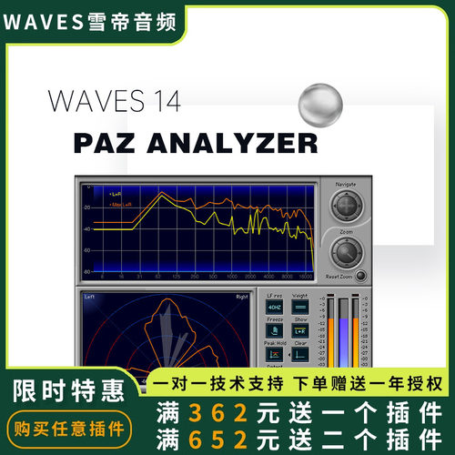 WAVES14 PAZ Analyzer频谱分析仪音轨处理处理插件