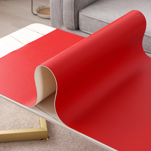 蓝色台布纯色皮革餐桌布彩色pvc灰色红色茶几布桌垫喜庆防水加厚