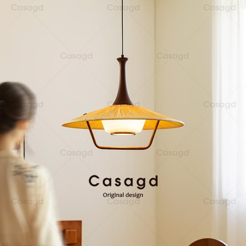 中古风升降餐厅吊灯拾光斗篷实木复古可伸缩吧台餐桌草帽灯casagd,家装灯饰光源,餐厅吊灯,淘宝优惠券,粉丝福利购,淘宝优惠卷