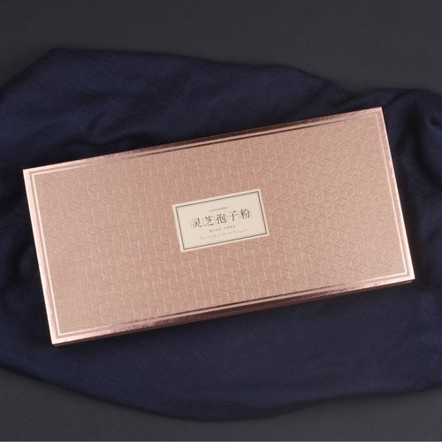 灵芝孢子粉包装盒8瓶4瓶装礼盒木盒新款高档红色盒金色补品礼品盒