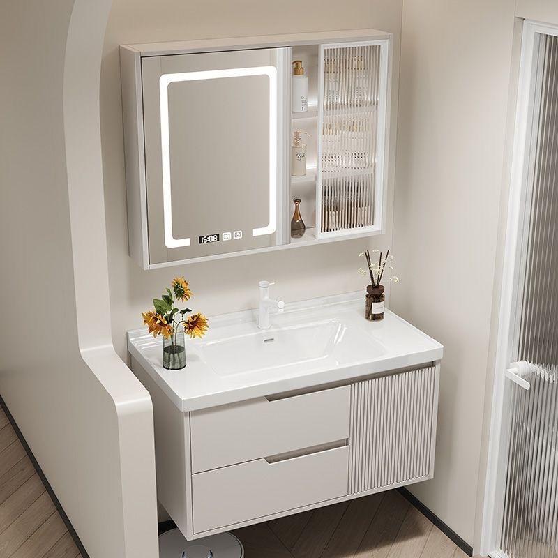 JONIMW橡木烤漆浴室柜奶油风陶瓷一体洗手洗脸盆洗漱台组合防水,家装主材,浴室镜柜,淘宝优惠券,粉丝福利购,淘宝优惠卷