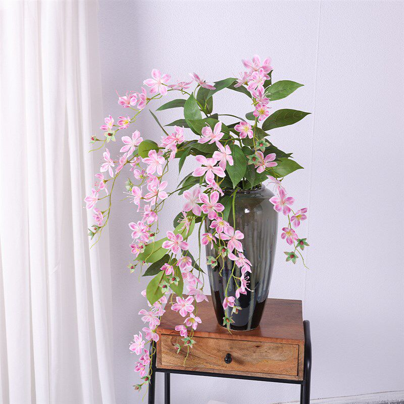 仿真花茉莉花假花绢花垂丝茉莉花家居装饰花餐桌电视柜花艺