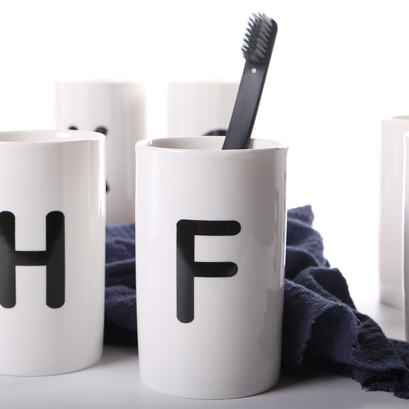 漱口杯 情侣刷牙杯套装创意陶瓷洗漱杯个性牙缸简约牙刷杯水杯具,家庭/个人清洁工具,洗漱杯,淘宝优惠券,粉丝福利购,淘宝优惠卷