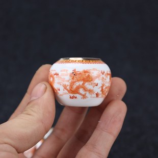 靛颏百灵绣眼鸟杯玉鸟黄鸟柳莺鸟食罐杯子瓷碗高白五件套鸟笼配件