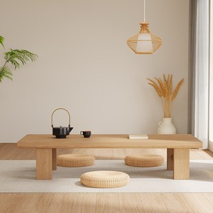 日式实木榻榻米茶几客厅家用矮桌子长条桌阳台桌新中式禅意矮茶桌