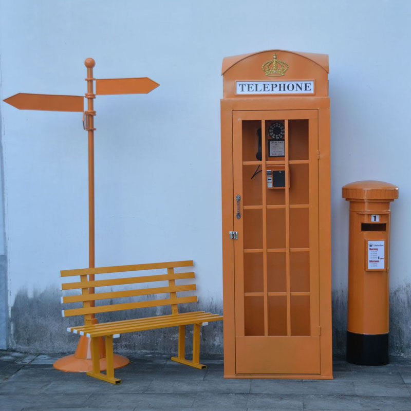 网红美陈复古电话亭模型椅子邮筒书信报箱家居软装饰创意庭院摆件,家居饰品,装饰摆件,淘宝优惠券,粉丝福利购,淘宝优惠卷