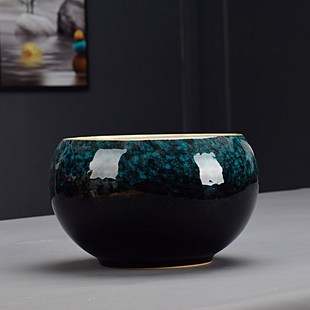 浮萍一叶莲碗莲睡莲花盆水培植物无孔花盆铜钱草水仙仿古花盆陶瓷