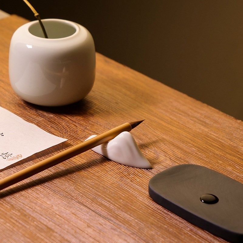 至简创意毛笔笔搁笔山陶瓷书法国画毛笔架文房四宝笔架子放毛笔,文具电教/文化用品/商务用品,笔搁,淘宝优惠券,粉丝福利购,淘宝优惠卷