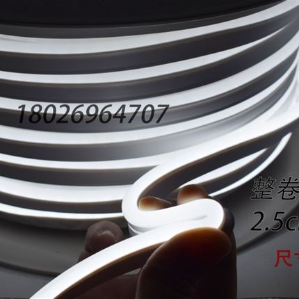 LED220v柔性灯条低压防水12v彩皮硅胶做字造型广告霓虹灯带超高亮